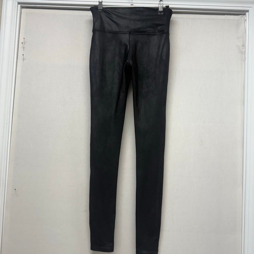 Women's SPANX Black Faux Leather Leggings S